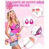 16 Piezas Ropa De Los 80s Para Mujer, Disfraz De