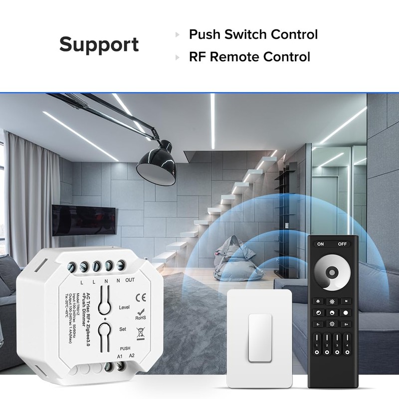SEZO AC Triac Dimmer Support Dimmable LED,Driver,Incandescent Halogen Lamp Compatible