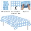 Light Blue Gingham Tablecloth - Premium Durable PEVA, Waterproof &