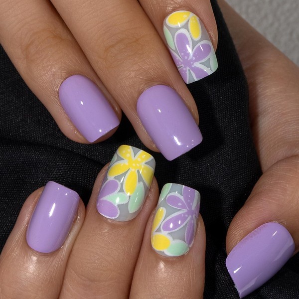 Curvlife Tip Press on Nails Acrylic Fake Nails with Design