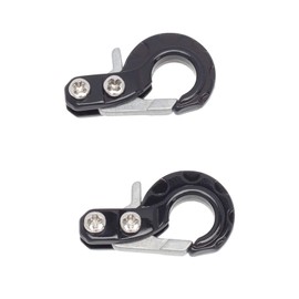 KEEDA RC Crawler Metal Winch Hook, Trailer Tow Hook Accessories for 1/10 RC Car Axial SCX10 Tamiya RC4WD D90 D110 TF2 Traxxas TRX4 (Black)
