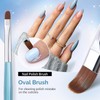 AIRSEE Nail Art Clean Up Brushes, 3 PCS Flat/Oval/Fine Angled