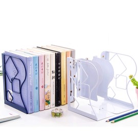 Gardesk Adjustable Bookends Nonskid Book End for Heavy Books Holder for Desk Book Stand Heavy Duty Bookend Book Organizer Binder Holder