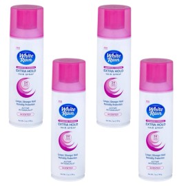 White Rain Hair Spray Extra Hold Scented Aerosol 7oz. Pack of 4