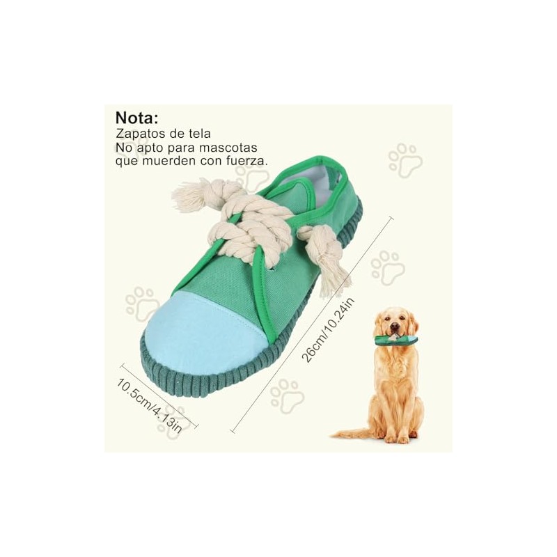 2 Piezas Juguetes para Perro con Forma de Zapato, Juguete
