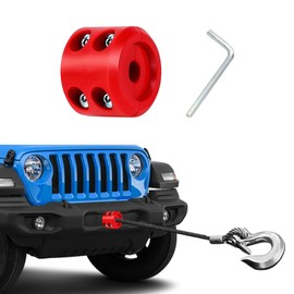 Lyxheth Winch Stopper for ATV UTV Truck SUV, Winch Accessories, Winch Cable Saver Hook Stopper Line Rubber Stopper with Allen Wrench, Rubber Hook Stopper for Protect Winch Rope Cable Line (Red)