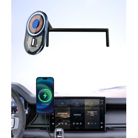 Masergogo Wireless Charging car Phone Holder for Land Rover Defender 2022-2025 / Range Rover Evoque 2024-2025 Accessories 11.4 inch Screen Fixed Clip,360° Rotation car Phone Mount
