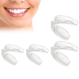 EOYVAIL Bite Splints, Pack of 4 Night Teeth Grinding Corrector, Invisible Anti-Teeth Grinding Bracket, Oral Care, Anti-Teeth Grinding Improvement of Sleep Quality