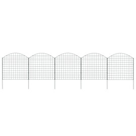 Gecheer Arched Garden Fence Set 30.5"x30.9" Green