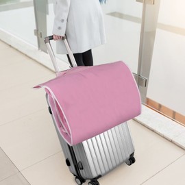 Zilink 43" Garment Bags for Travel for Women Carry on Suit Bags for Travel and Storage Gusseted Hanging Garment Bags with Handles for Coats, Jackets, Shirts,Dresses, Pink