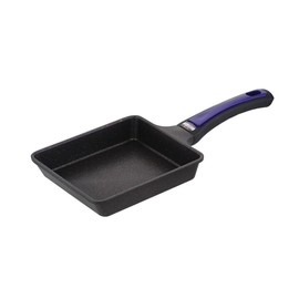 Bestco Egg Pan 5.9 x 7.1 inches (15 x 18cm) Egg Cooker IH Compatible with Induction Ranges and Gas Stoves ND-5094 Volante Neo Purple Diamond Coat