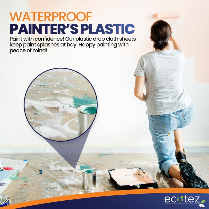 Ecotez 12 Pack 12 x 9 ft Extra Large Painter's