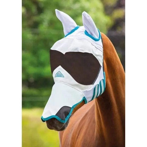 Horse Fly Flying Mask Ears Full Face Mesh Protection Anti-UV