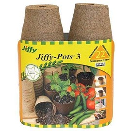 Jiffy, 22 Pack, 3",Round Peat Pot