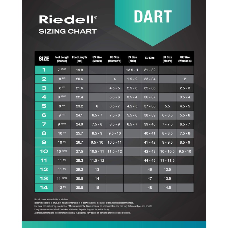Riedell Skates - Dart - Quad Roller Speed Skates