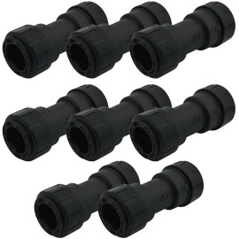 SharkBite 1/2 Inch ProLock Coupling, Push To Connect Plastic Plumbing Fitting,