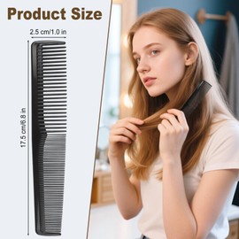 Individually Wrapped Combs,100 PCS Plastic Combs Bulk Black,2 Head Comb, Hair Care Styling, Disposable Comb Bulk for Homeless Hotel Orphanage