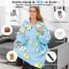 Manta con Capucha,Cobija con Capucha y Manga Adulto,Franela Gruesa y