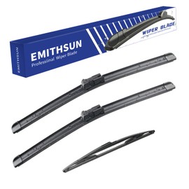 EMITHSUN® Windshield Wiper Blades Replacement for Volvo XC60 2012-2017,That Meet OEM Quality Front Rear Wipers Blade Set for My Car-26"+20"+14"(Set of 3)