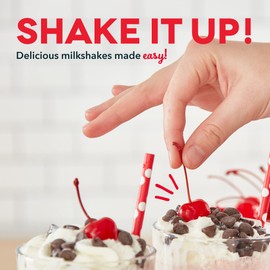 Dash Retro Milkshake Maker for Malts, Soda Fountain Drinks, Protein Shakes, Whipping Omelets and Pancake Batter, 2-Speed Settings + Pulse, Recipe Guide Included, 24oz