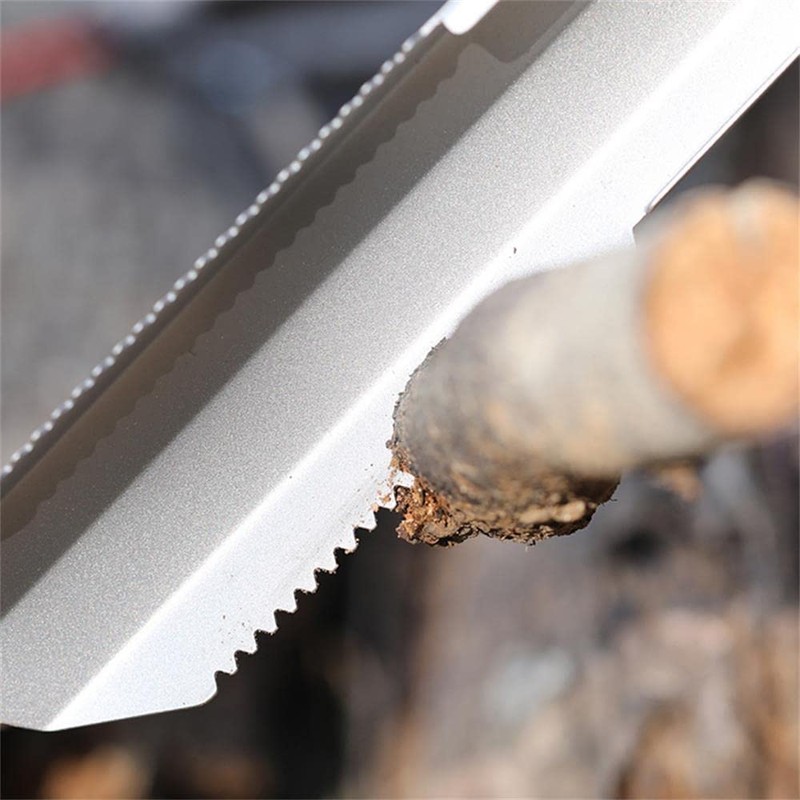 LANRU Titanium Garden Hand Serrated Shovel Outdoor Camping Hiking Backpacking