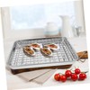 Alipis Stainless Steel Baking Pan Set Racks Roasting Baking Oil-draining