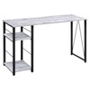 Acme Vadna Wooden Top 2-Shelf Writing Desk in Antique White