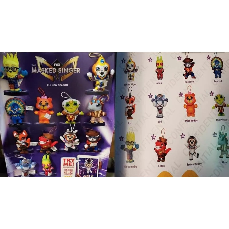 McDonald's 2023 THE MASKED SINGER - complete set of 12