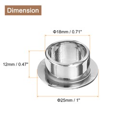 sourcing map 4Pcs Cable Hole Cover, 12/32 inch(18mm) ABS Office Desk Cable Wire Cord Grommet Cable Cord Organizer for Office Desktop Wire, Silver