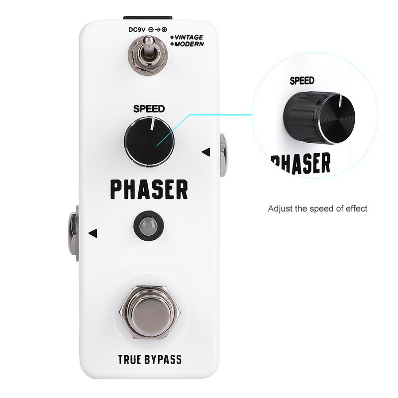 Mini Metal Shell Analog Phaser Guitar Effect Pedal with True