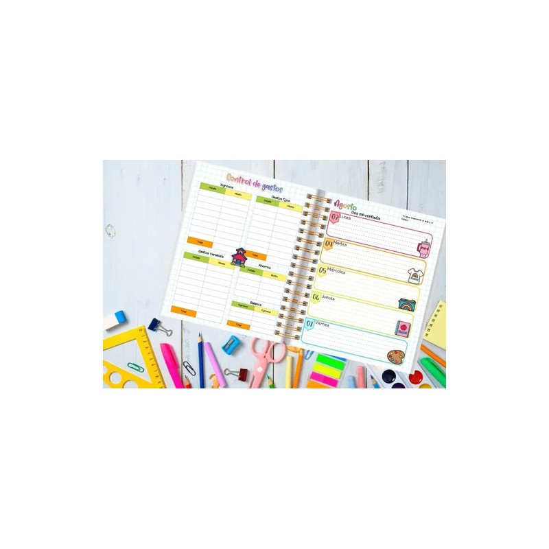 Agenda Maestra Personalizable 2026 Líneas