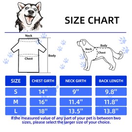 Saintrygo 8 Pieces Dog Shirts Pet Printed Clothes with Funny Letters Summer Pet T Shirts Cool Puppy Breathable Dog Outfit Soft Sweatshirt Cats(Classic Pattern,Medium)