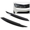 2PCS Car Headlight Eyebrows Carbon Fiber Style Left Right Replacement
