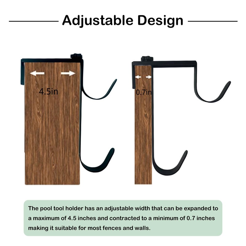 Double Hooks, Adjustable Thickened Panel Rustproof Fence Hooks Metal for