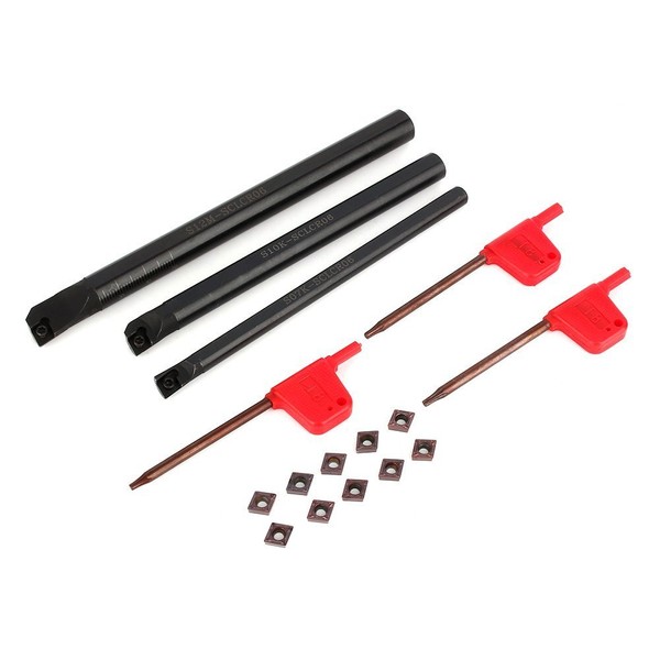 Yosoo CCMT0602 Drill Rod Inner Turning Tool Holder Set with