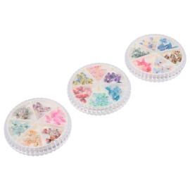 Beavorty 3 Boxes Butterflies Nail Art Stickers 3D Nail Decals Studs Manicure Stickers Butterfly
