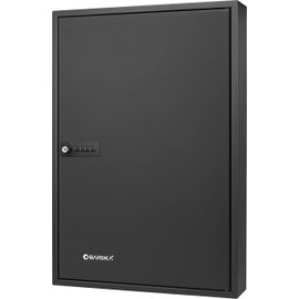 Barska Steel 100 Key Safe Cabinet with Combination and Key Lock Box