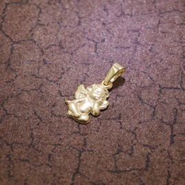 trendor Angel Children's Pendant Gold 585 Lovely Gold Pendant for Girls or Boys, Angel Pendant for Kids, Great Gold Jewellery 08801, 585