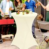 4 Pack Spandex Cocktail Table Covers 32"x43" Stretch Square Corners