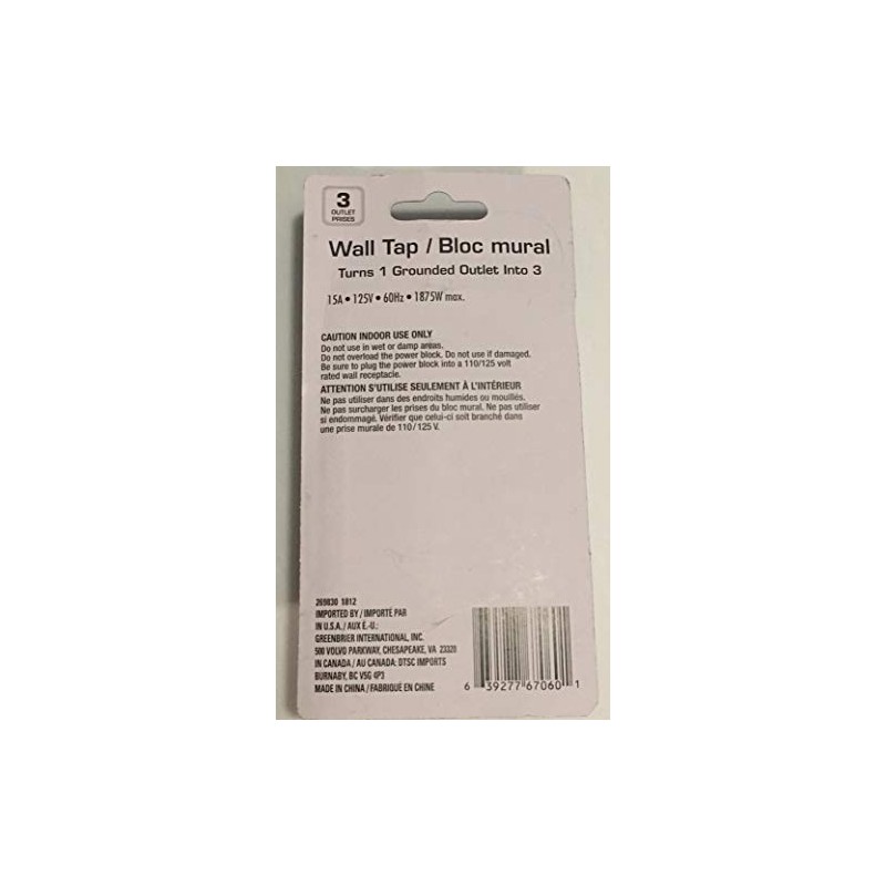 Wall Tap 3 Outlet