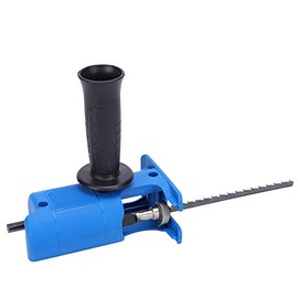 Reciprocating Saw, Electric Drill Attachment Reciprocating Saw Adapter ABS + High Speed ​​Steel Jigsaw Electric Drill Tool Attachment with 3 Saw Blade for Wood Metal Cutting Wood Tool