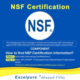 EXCELPURE Replacement for LG LT500P, 5231JA2002A, Kenmore 9890, LFX25974ST, GEN11042FR-08, RWF0100A, LFX25973ST, ADQ72910902, HDX FML-1,RFC0100A, LFX25973D, CLCH110, Refrigerator Water Filter,3PACK