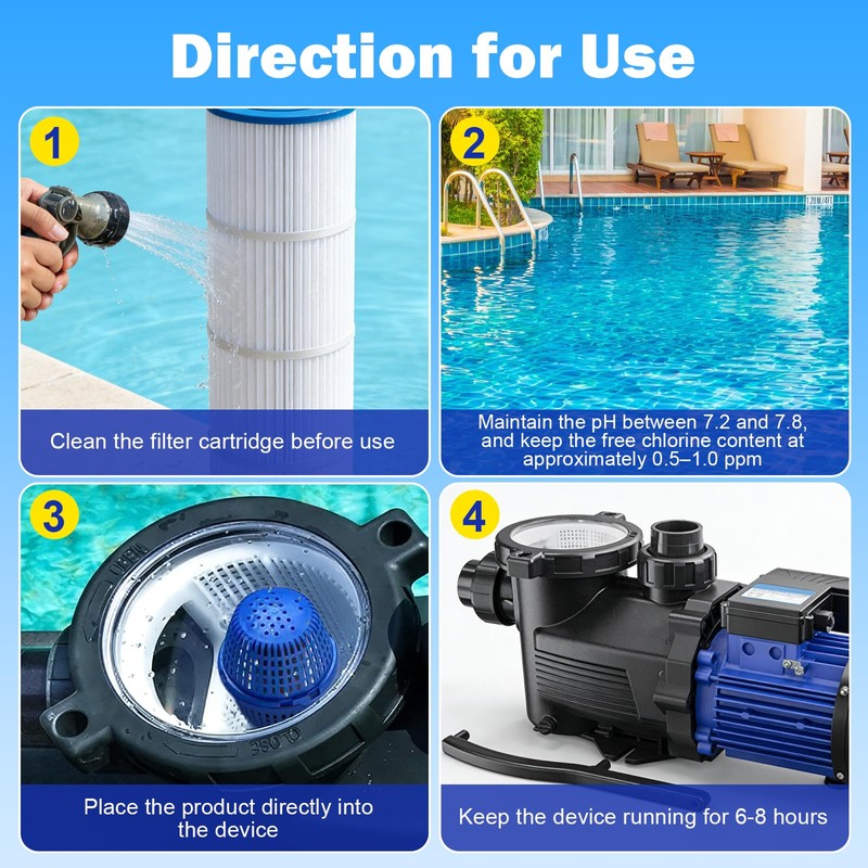 7.5k-20k Gallons Blue Pool Unit Replacement Mineral Cartridge Compatible with