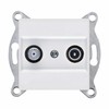 EXEN - TV-SAT Aerial Socket Flush-Mounted White - Connection Box