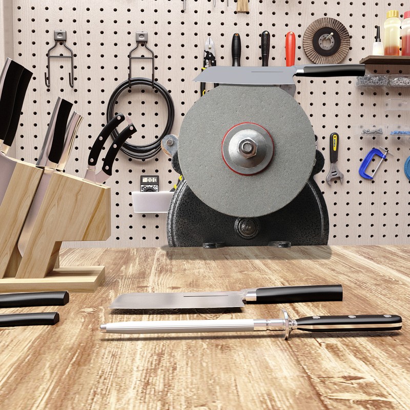 Hand-cranking Grinding Machine Kitchen Small Knife Sharpener Tool 6 Inches