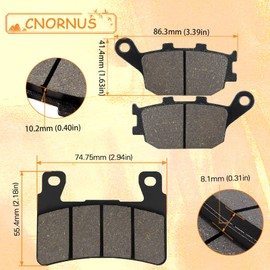Cnornus Front and Rear Brake Pads for Honda CBR 600 F1 F2 F3 F4 F4i F5 F6 FX FY 1999-2006 CBR 900 RR Fireblade 1998-2003 CB1300 5 6 7 8 9 Superfour 2005 2009 CB 400 SF4 5 S5 2004-2005