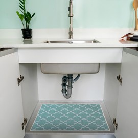 Sussexhome Under Sink Mat - Ultra-Absorbent Cotton Shelf Liners For Kitchen Cabinets - Non-Slip, Waterproof Backing - Machine Washable Surface Protector - Durable Cover, Customizable, Easy To Cut