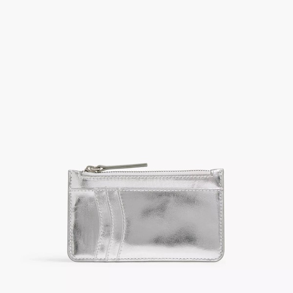 J.CREW NEW J Crew Credit Card Case Holder Silver Metallic