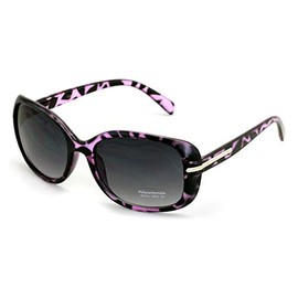 Women Leopard Print Sunglasses - Oversized Vintage Rectangular - UVA UVB (Pink Leopard)