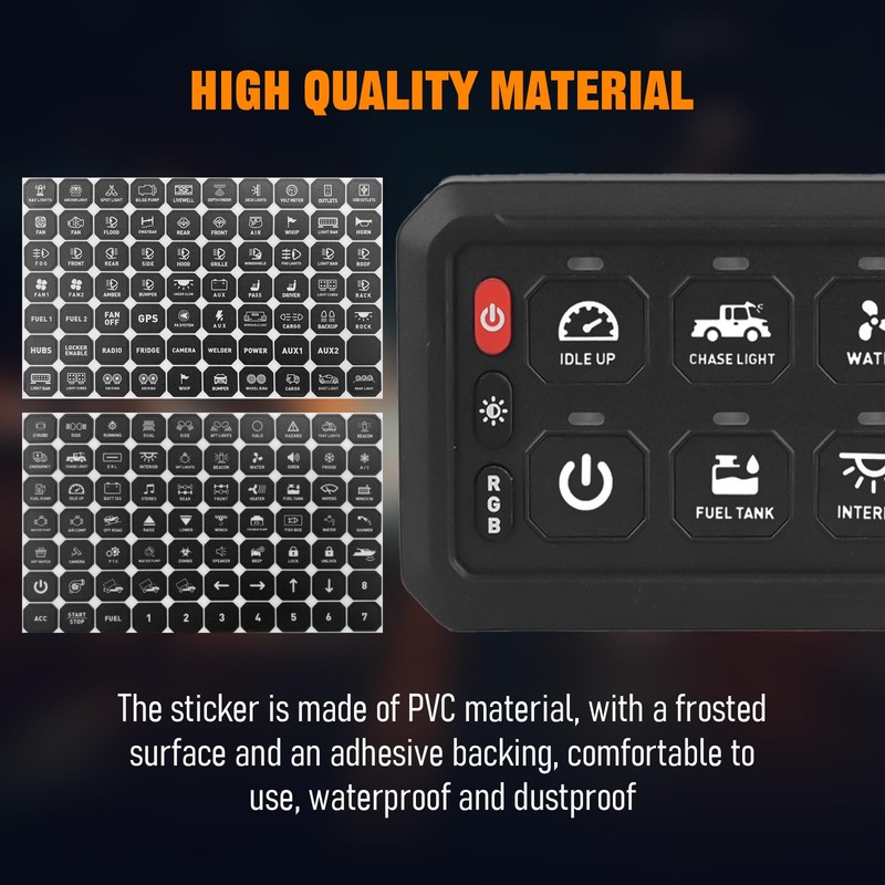 Chelhead 140PCS Universal Switch Panel Stickers Compatible with P1-6/8/12 Gang